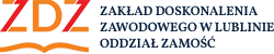 Logo szkoły - Zakład Doskonalenia Zawodowego w Lublinie oddział w Zamościu.